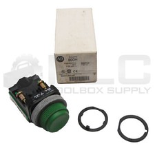 NEW ALLEN BRADLEY 800H-R1AP /F PUSH BUTTON GREEN W/ 800T-XAP /F 800H-R...