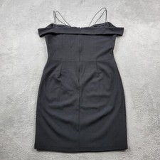 Lulus Dress Women Medium Black Reason To Celebrate Off the Shoulder Bodycon