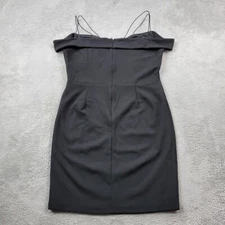 Lulus Dress Women Medium Black Reason To Celebrate Off the Shoulder Bodycon