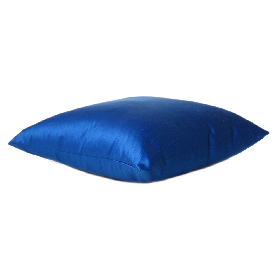 Cover Solid Color Sofa Pillow Case Cushion Square Home Decor Royal Blue 18x18 - Image 3 of 4