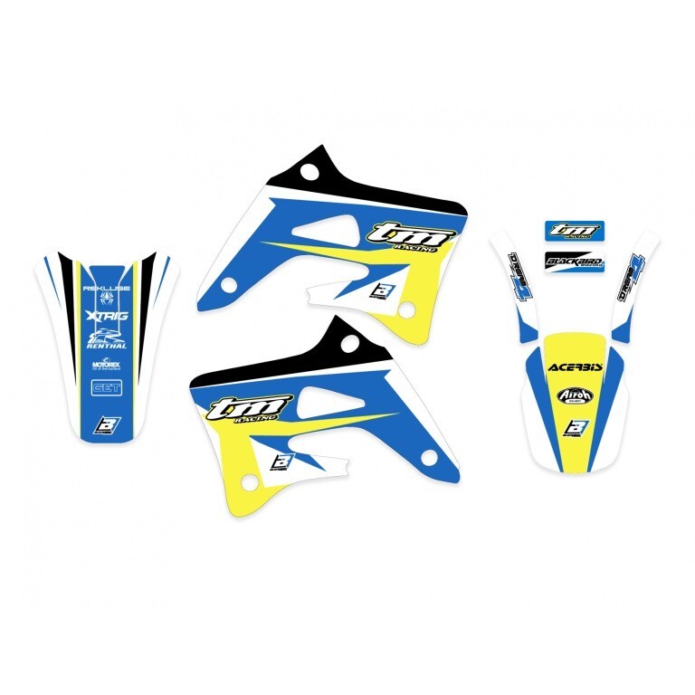 Kit déco TM 2 temps 2004-2007 Dream 4 bleu et jaune
