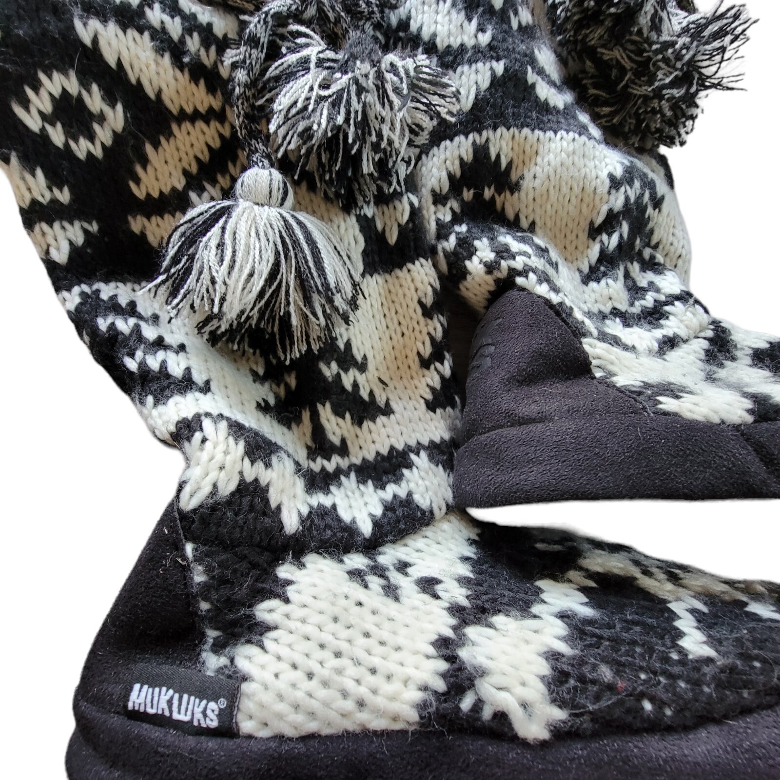 SAOLA Stivali alti donna Mukluks Islanda Med 6 5 7 5 nappe ebano e vaniglia suola gomma