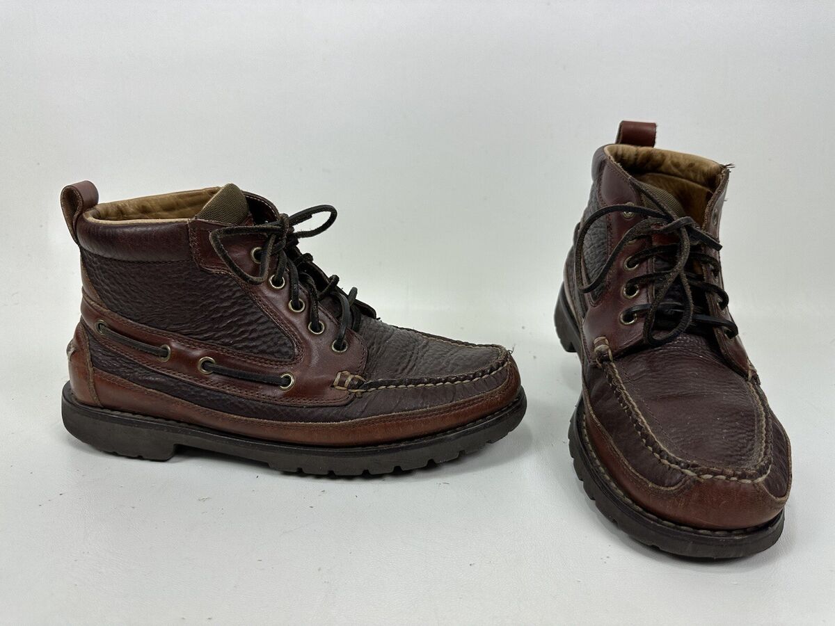 LL Bean Chukka Allagash Bison Brown Leather Moc Toe Boots LL Bean Chukka Allagash Bison Brown Leather Moc Toe Boots
