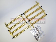 8x Gold Tall T-bar Wing Nut Valve Cover Kit Sbc Chevy 327 350 Bolts Mini Tabs