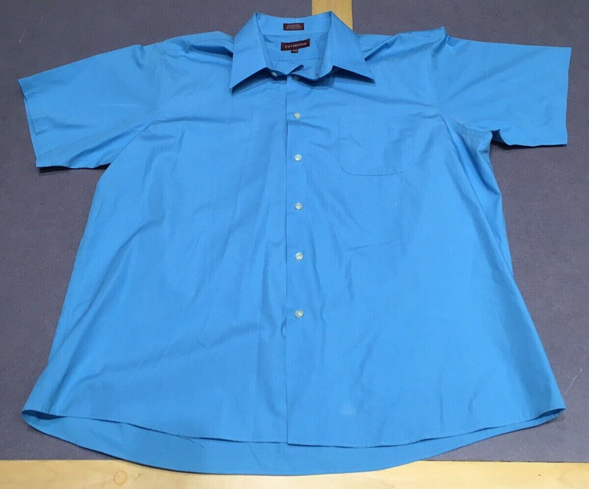 Covington Light Blue Button Up Short Sleeve Men's… - image 1
