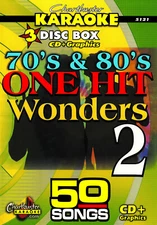 Karaoke Cd+g Chartbuster 5121 One Hit Wonder,3 Disc Set In case With Song List 