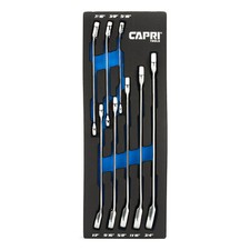 Capri Tools 120-tooth Ultra-smooth Reversible Ratcheting Wrenches Set Sae