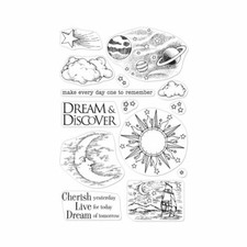 HERO ARTS  FROM THE VAULT CELESTIAL  Clear Stamp Set 45th Anniversary CM357