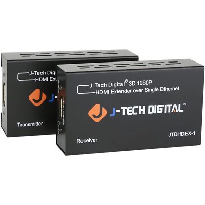 HDMI Extender over cat5e/6 1080P200ft HDMI Balun Over Single Ethernet Support...