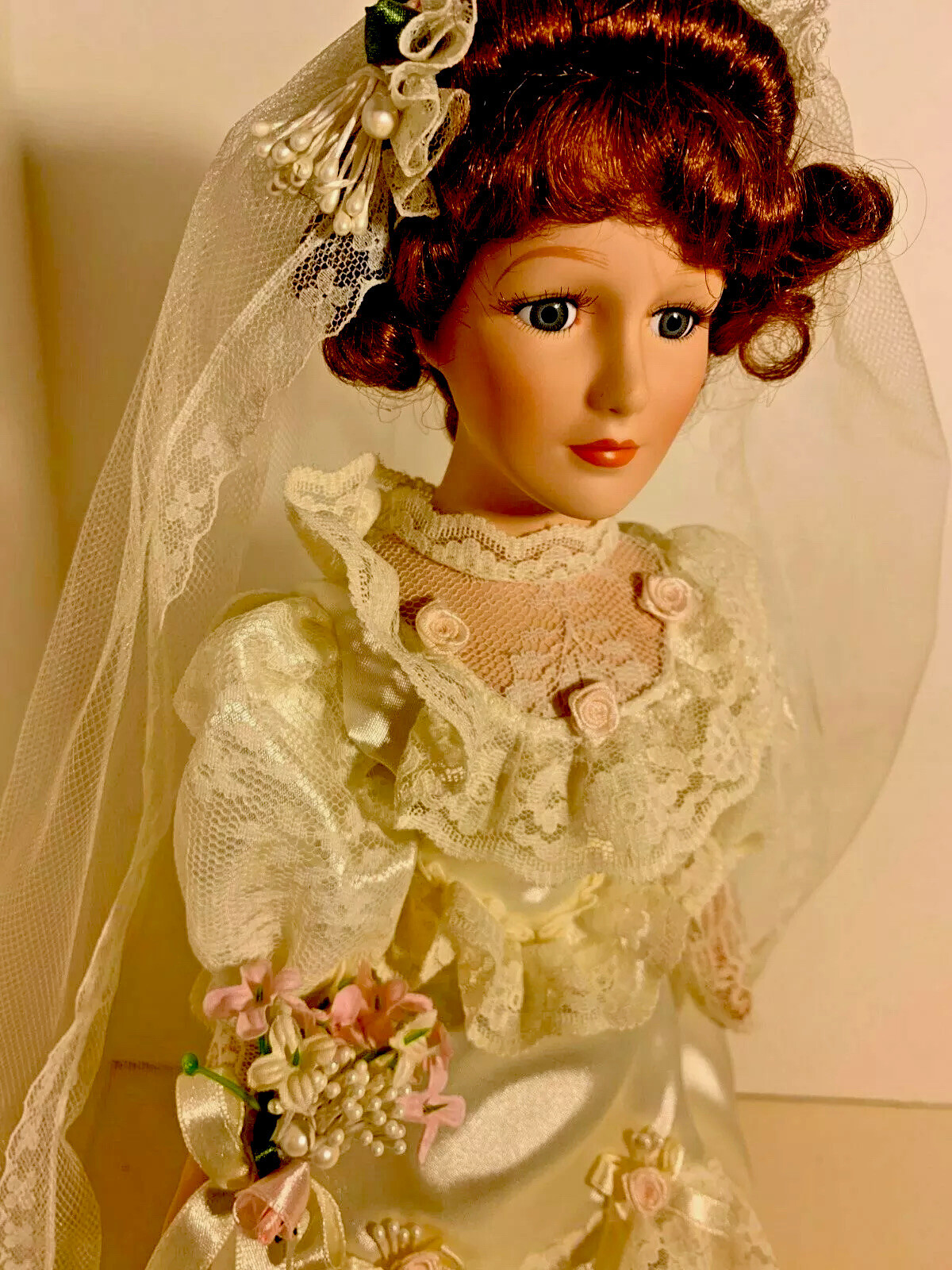 Broadway Doll 1980's collection Hand painted Porcelain Bride excellent