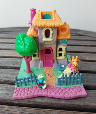 Polly Pocket Animal Wonderland Giraffen Haus 2 Figuren Bluebird 1994