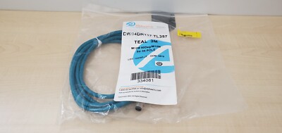 ALPHAwire DW04DR117 TL357 TEAL 3M M12M 90Deg/M12 Industrial Cable 