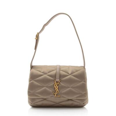 Saint Laurent YSL Monogram LE 57 Matelasse Quilted Satin Shoulder Flap Bag $2650