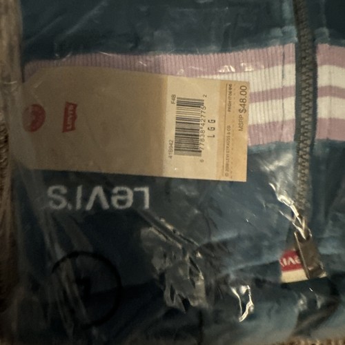 Levi's Girls Velour Jogger Jacket Blue Teal Size L - Picture 5 of 6