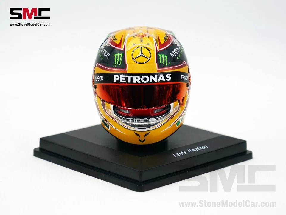 Mercedes AMG F1 W08 #44 Lewis Hamilton Mexico GP 2017 4x WDC 1:5 Spark Helmet - Image 4 of 4