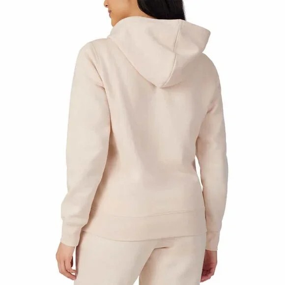 Nuova Fila Felpa con Cappuccio Donna Logo Cordino Vita A Coste Polsini Crema XL