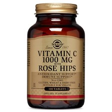 Solgar Vitamin C 1000mg with Rose Hips, 100 Tablets