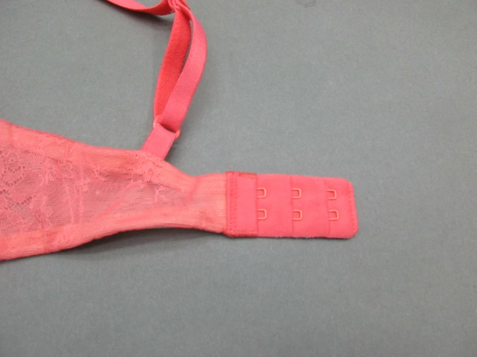 34C Gilligan & O'Malley 橙色钢圈衬垫内衬背部闭合半文胸 2C — 第 4/4 张图片