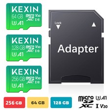 LOT 64/128/256GB Mini Micro SD Card SDXC Class 10 Memory Card A1 TF Card Adapter