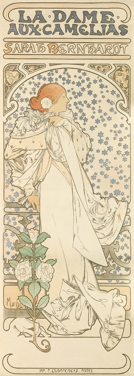 La Dame Aux Camelias 1896 Alphonse Mucha Vintage Canvas Print