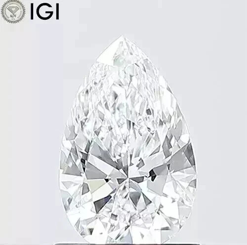 Im Labor gezüchteter 3,06 ct Birnenschliff IGI-zertifizierter CVD-Diamant H Farbe VS1 Reinheit - Bild 1 von 12