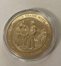 1854 Perry Opens Trade With Japan Franklin Mint Solid Bronze Commemorative Coin
