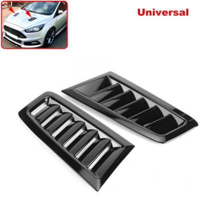 Car Hood Vent Scoop Air Flow Intake Louvers Cooling Vent Bonnet Cover Decorative