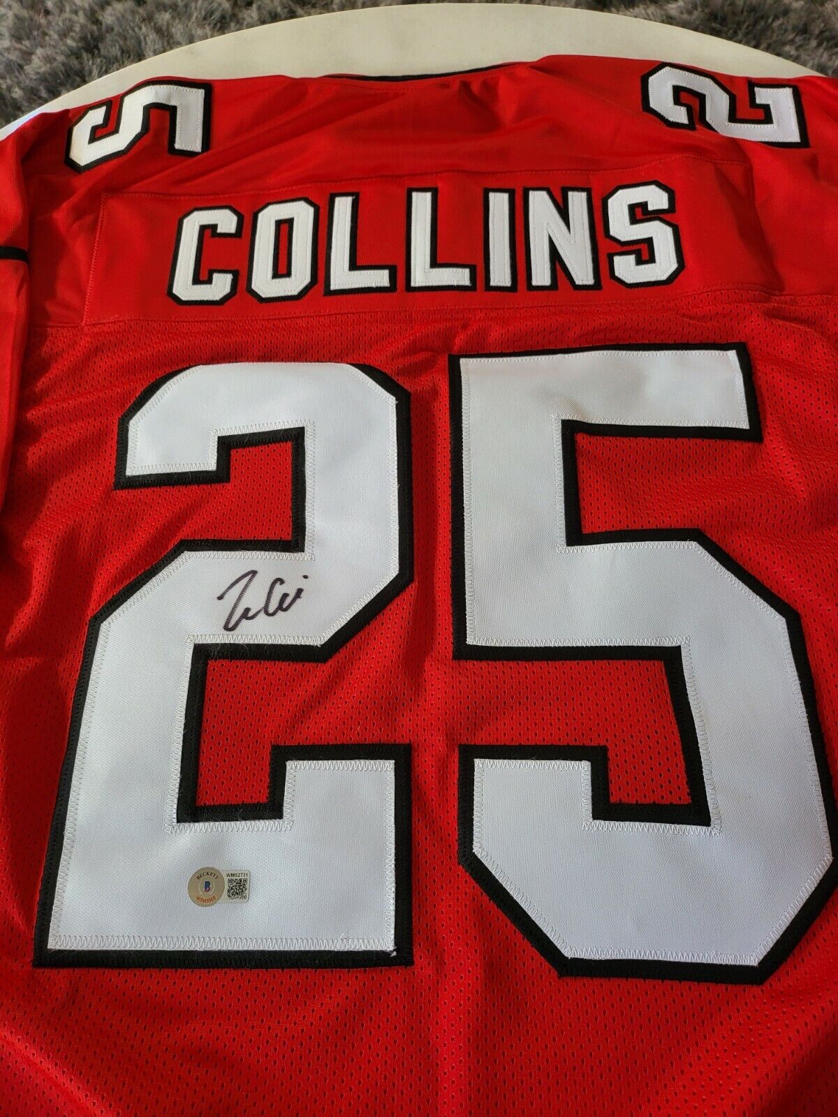 Zaven Collins Autographed Signed Jersey Beckett Sticker Arizona Cardinals