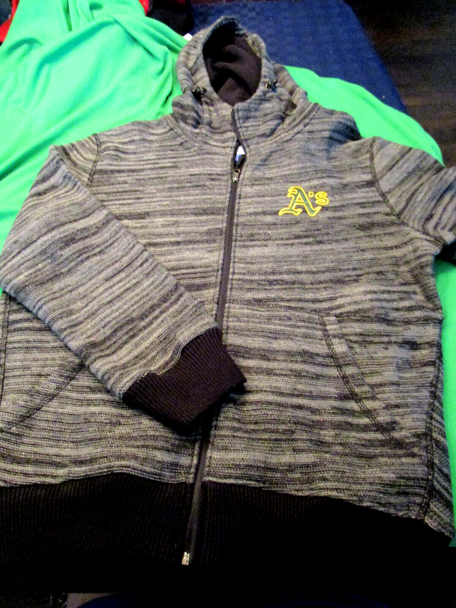 NWT G-III MLB OAKLAND A'S MENS HOODED ZIP CARDIGAN SWEATER JACKET