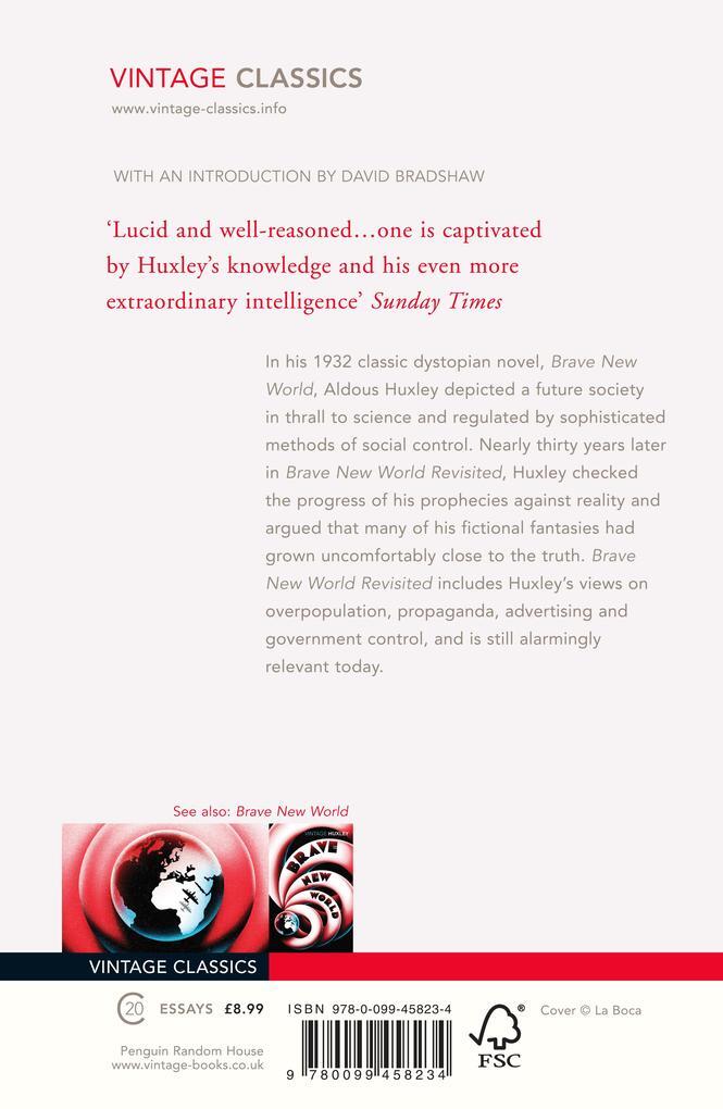 Thumbnail - Brave World Revisited | Aldous Huxley | 2004 | Englisch