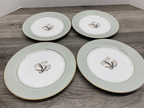 Set 4 piccoli piatti Noritake Carlisle 5544 fiori bordo oro - Made in Japan - Foto 2 di 13