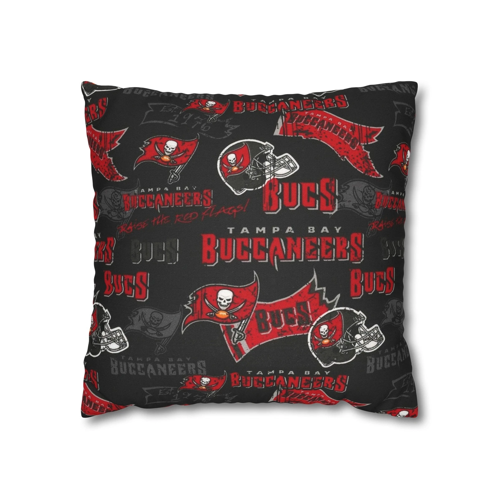 Tampa Bay Buccaneers Spun Polyester Square Pillowcase