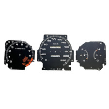 Gauge Cluster Overlay Type-r Style 220 Kmh 10k Rpm For 96-00 Honda Civic Ek Ej