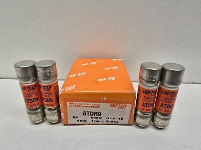 LOT OF (4) NEW OLD STOCK! FERRAZ SHAWMUT AMP-TRAP 9A 600V FUSES ATDR9