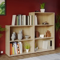 BüCherregal Standregal Wandregal Aktenregal Holz BüRo BüCher Ordner Regal Eiche