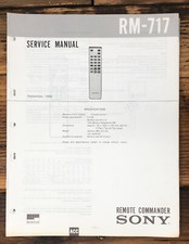 Sony RM-717 Remote Control Service Manual Original 