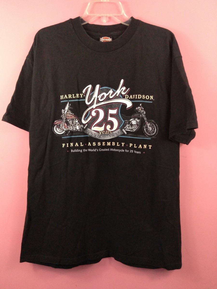 Vtg Harley Davidson Final Assembly York PA Plant T Shirt Mens XL