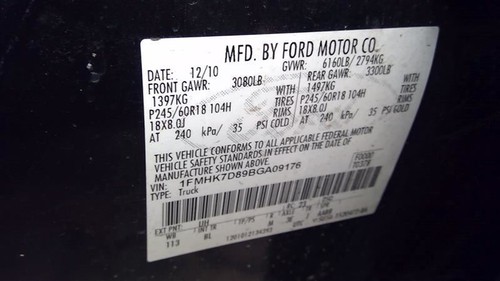 Automatic Transmission Floor Shifter Assembly Fits 2011 EXPLORER 619134 - Picture 9 of 12