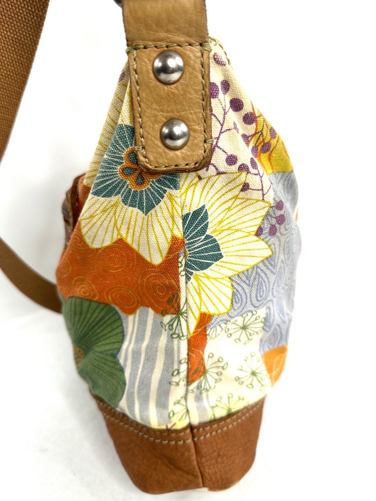 Fossil Multicolor Patchwork Print Canvas Medium C… - image 5