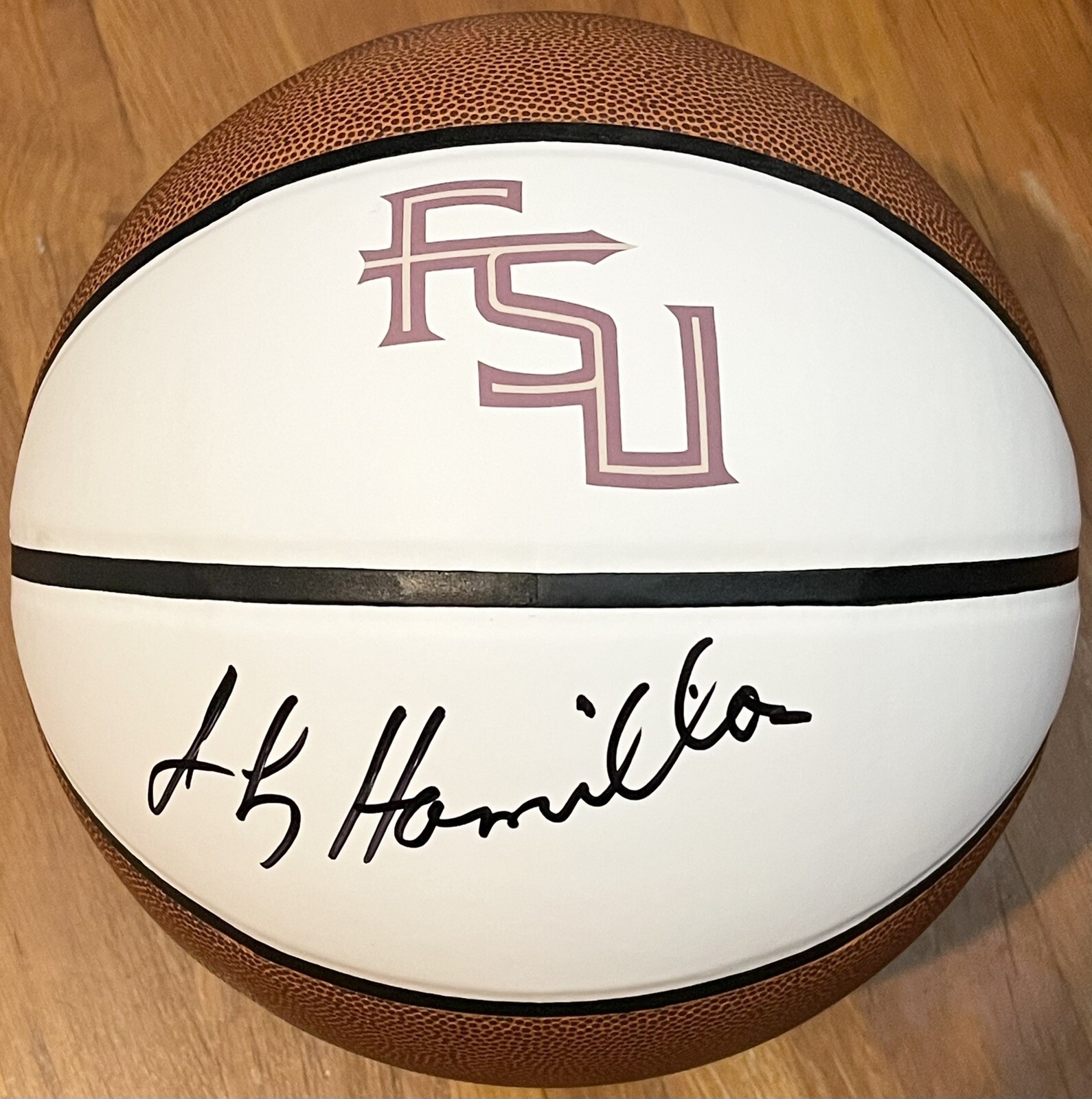 Leonard Hamilton Autographed Signed Florida State Seminoles Florida State Logo Basketball JSA 