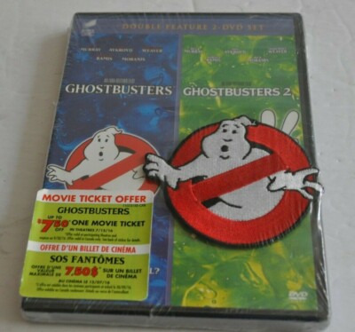 GHOSTBUSTERS, GHOSTBUSTERS II Double DVD set sealed with Patch