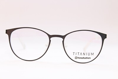 Damen Brille Horsefeathers Titanium 3106 C3 Schwarz 50[]18 Panto Titan