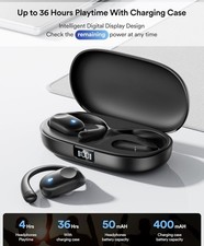 True Open Ear Headphones, Bluetooth Headphones 5.3 Sports with Smart Digital ...