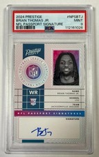 2024 Prestige Brian Thomas Jr. RC NFL Passport Signature Auto Rookie PSA 9