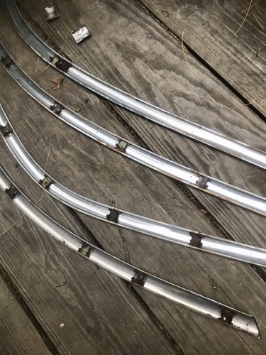 Set 6 CHROME STAINLESS TRIM 49 50 51 Chevy Chevrolet DeLuxe Sedan Styleline Door - Picture 14 of 16