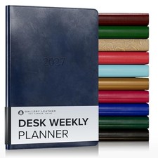 Desk Weekly Planner 2027, 192 Pages, Navy, 5.5 X 8 Inches