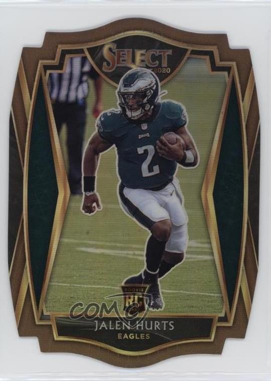 2020 Select Premier Level Copper Prizm Die-Cut 279/355 Jalen Hurts Rookie RC yl0