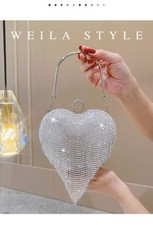   Luxury Crystal Evening Clutch   Elegant Water Diamond Embellishment  