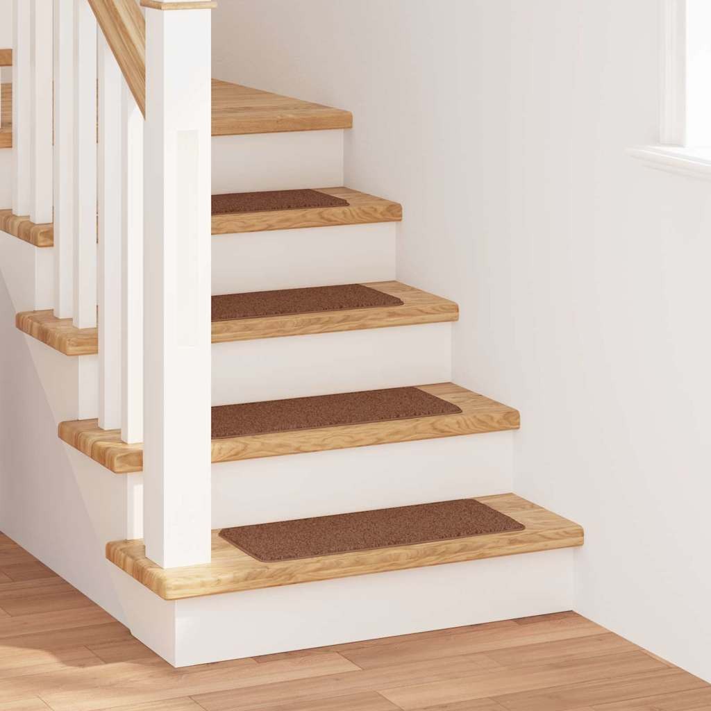 Set 15 Tappetini Antiscivolo per Scale Giallo 60x25 cm PP Alta Tenuta