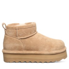 BEARPAW Retro Shorty Youth Iced Coffee Size Cozy Slip On Winter